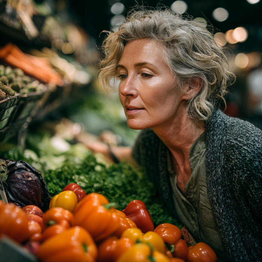 Літня пара готує здорову їжу
